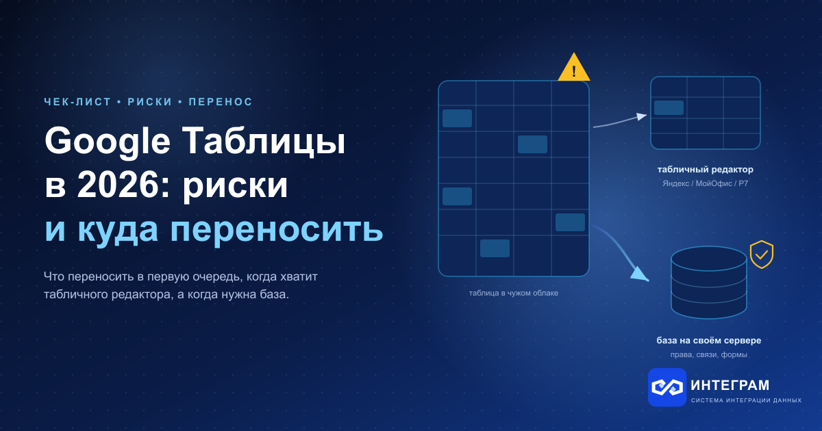 Google Таблицы в 2026: риски и куда перенести таблицы