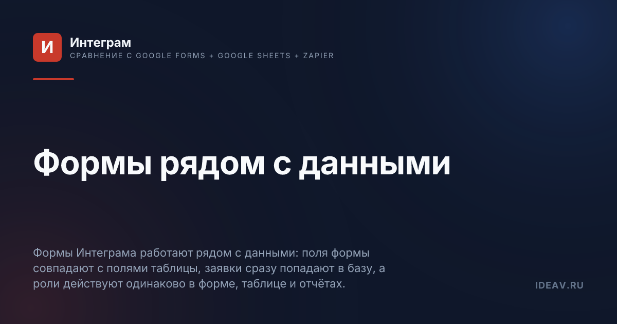 Обложка статьи: Формы рядом с данными